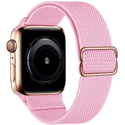 Scrunchie Strap for Apple watch band 44mm 40mm 38mm 42mm Adjustable Elastic Nylon solo Loop bracelet iWatch series 3 4 5 6 se
