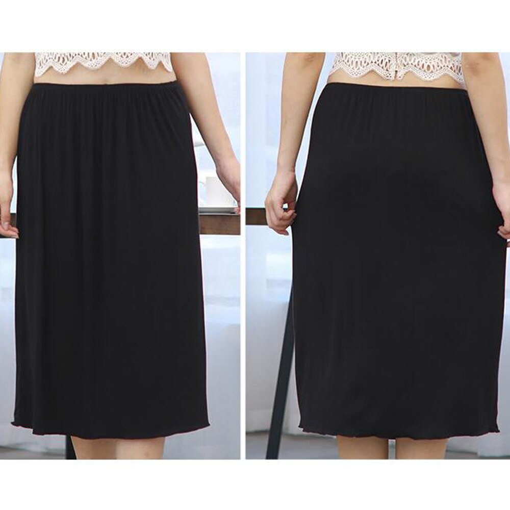 Half Petticoat Women Summer Slips Skirts Ladies Casual Long Underdress Loose Under Skirt