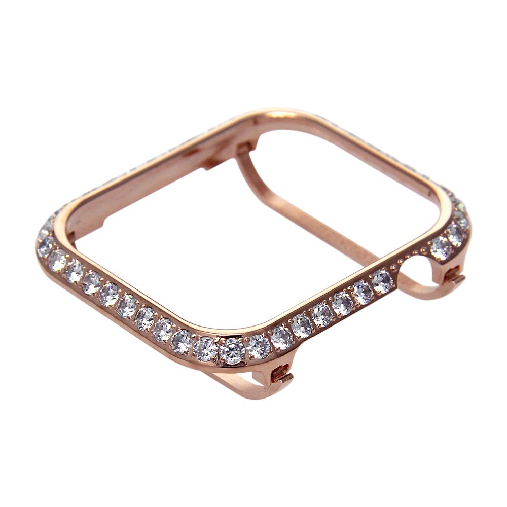 Luxury Metal Diamond Case For Apple Watch Stainless Steel Strap Watch Band