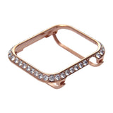 Luxury Metal Diamond Case For Apple Watch Stainless Steel Strap Watch Band
