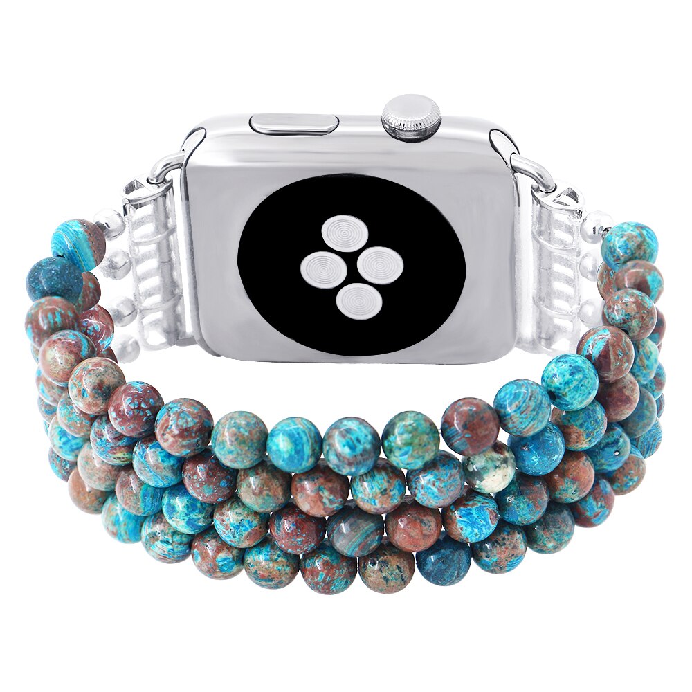 Fashion Jewelry Watch Strap for Iwatch 5 4 3 Bracelet Bead String Wristband Replacement Apple Watchband Women Girl Wriststrap