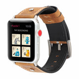 Band For Apple Watch 5/4 44mm 40mm Leather Watchband Replacement Bracelet Strap Sport Loop for iwatch series 3/2/1 42mm 38mm