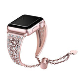Women Diamond Band For Apple Watch Series 9/8/7/6/5/4/3/2 Bracelet stainless steel strap for iWatch 38mm 42mm 40mm 44mm Wristband