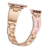 Diamond Stainless Steel Strap For Apple Watch Band 6 44/40/38/42mm iWatch Series Bands 6 SE 5 4 3 jewelry Women's Belt Bracelet