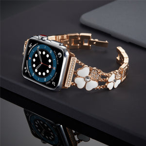 Jewelry Strap for Apple Watch Band 6 44mm 40mm 42mm 38mm Diamond Metal for iWatch Bands Serie SE 6 5 4 3 Wrist Bracelet