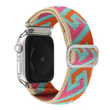 Nylon watch strap for Apple watch band 44mm 40mm 38mm 42mm adjustable nylon elastic strap For iwatch series 3 4 5 6 SE Bracelet