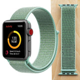 High Quality Nylon Sport Loop Replacment for Apple Watch band 44mm Series 5 4 3 2 1 Breathable Woven Strap 42mm iwatch 40mm 38mm