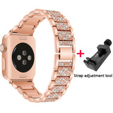 Diamond Band + case For Apple Watch 40mm 44mm 38mm 42mm iWatch series 5 4 3 2 1 bracelet apple watch stainless steel strap women