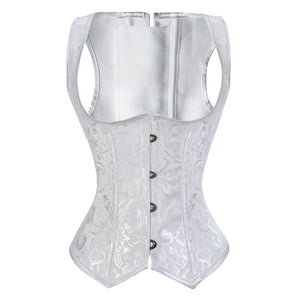 Sexy Gothic Body Shaper Underbust Corset Embroidery Vintage Jacquard Waist Cincher Corsets Straps Vest Bustier Lingerie Top