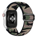 Braided Nylon Loop Elastic Buckle for Apple Watch Band 44mm40mm SE 65 Leopard Bracelet Strap on Smart iWatch Series 38mm42mm 432