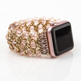 Handmade Pomegranate Shape Agate Beads Elastic Band for Apple Watch 5 40MM 44MM Watch Bracelet For iwatch Series 4/3/2 38mm 42mm