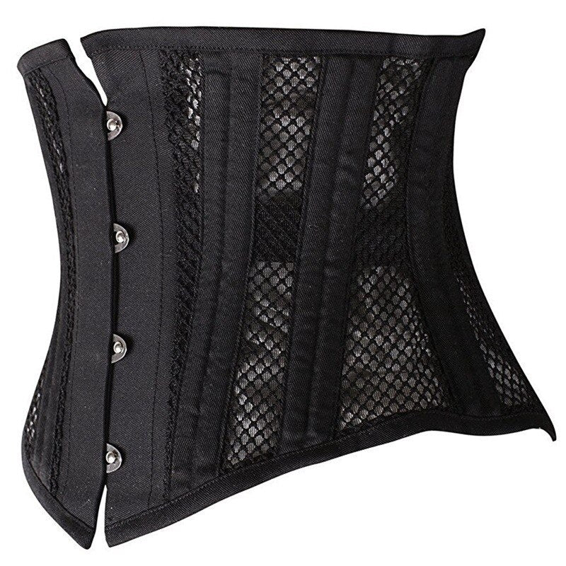 Underbust Corset Plus Size Women's Corsets Top Bustiers Waist Trainer Corselet Belly Sheath Breathable Mesh Slimming Belt
