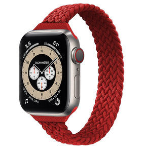 Slim Braided Solo Loop For Apple watch band 44mm 40mm 42mm 38mm 42 mm FABRIC Elastic belt bracelet iWatch serie 6 5 4 3 se strap