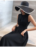 Summer Women Solid White Black Elegant Casual Party Dress