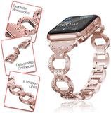 Women Stainless Steel Strap for Apple Watch 40mm 44mm iwatch 5 4 Band Diamond Bracelet for Apple Watch 38mm 42mm Series 3 2 1