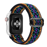 Bohemia Elastic Nylon Loop Band For Apple Watch 6 38mm 40mm 42mm 44mm Watch Adjustable Elastic Strap For Iwatch Series 6 5 4 3