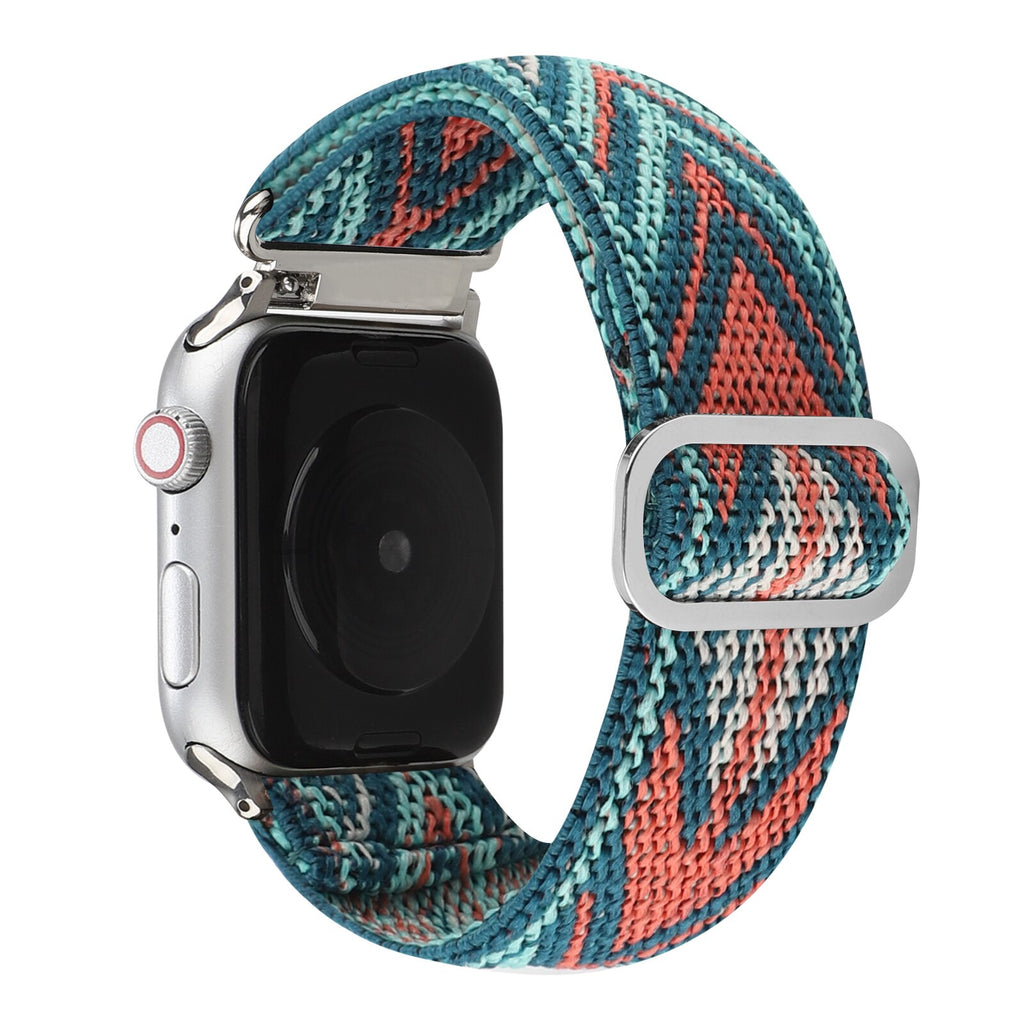 Nylon watch strap for Apple watch band 44mm 40mm 38mm 42mm adjustable nylon elastic strap For iwatch series 3 4 5 6 SE Bracelet