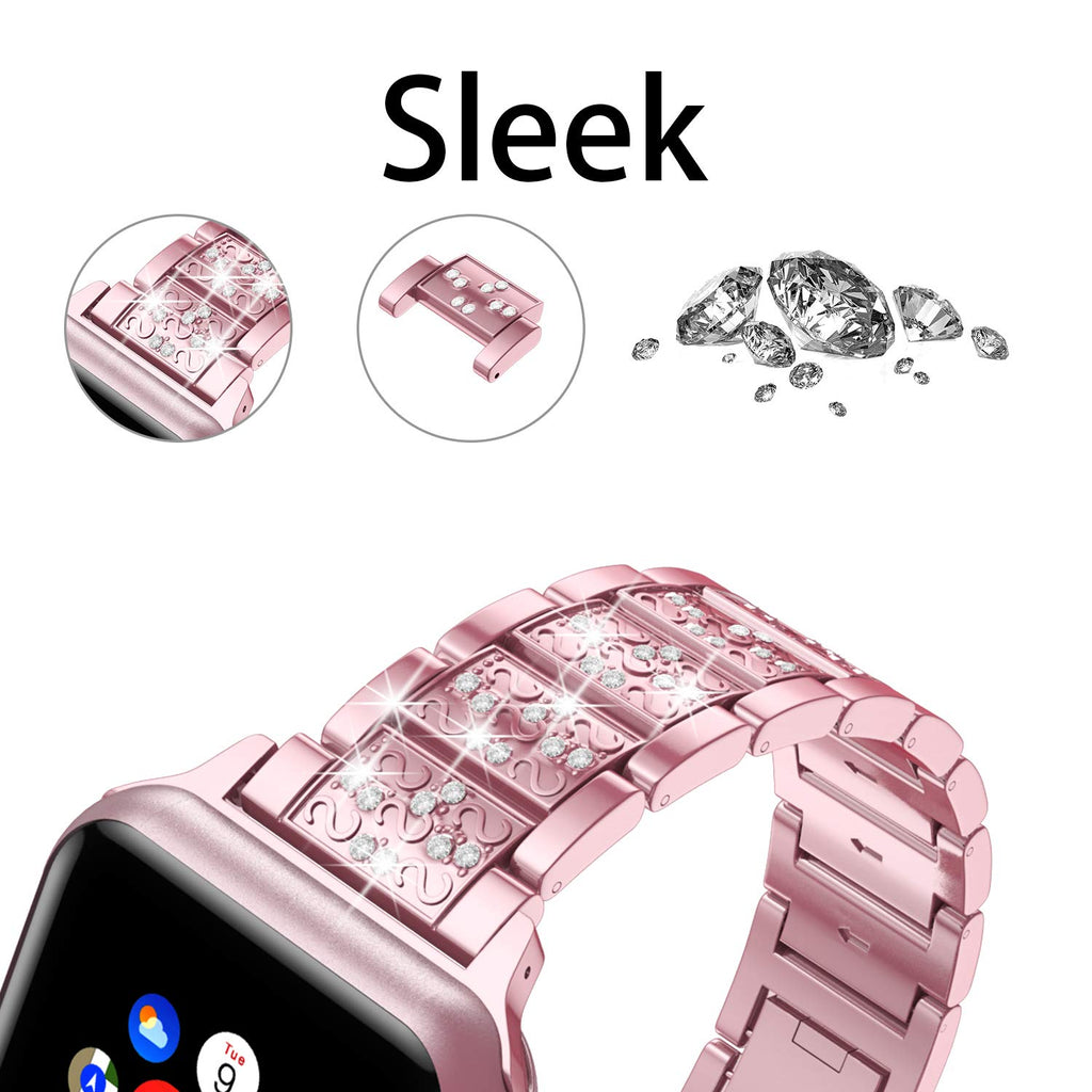 Diamond Band + case For Apple Watch 40mm 44mm 38mm 42mm iWatch series 5 4 3 2 1 bracelet apple watch stainless steel strap women