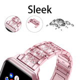 Diamond Band + case For Apple Watch 40mm 44mm 38mm 42mm iWatch series 5 4 3 2 1 bracelet apple watch stainless steel strap women