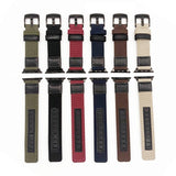 Nylon Leather Strap For Apple Watch Band 40mm 44mm 42mm 38mm Canvas Woven Wrist Bracelet Watchband for iwatch series 6 5 4 3 2 1