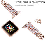 Luxury Diamond strap for apple watch series 5 4 40mm 44mm Bracelet women Stainless Steel band for iWatch series 3 2 1 42mm 38mm