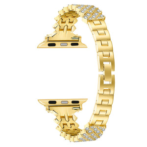 Women's Diamond Strap for Apple Watch Band 7 6 44mm 40mm 38/42mm 41/45mm Jewelry Metal Bracelet for iWatch Series 7 SE 5 3 Bands
