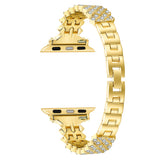 Women's Diamond Strap for Apple Watch Band 7 6 44mm 40mm 38/42mm 41/45mm Jewelry Metal Bracelet for iWatch Series 7 SE 5 3 Bands