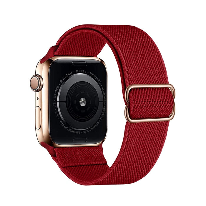 New Sport Solo Loop Band for Apple Watch Series 6 Se 5 4 3 Fabric Nylon Bracelet for IWatch 44mm 40mm 38mm 42mm Free Adjustment