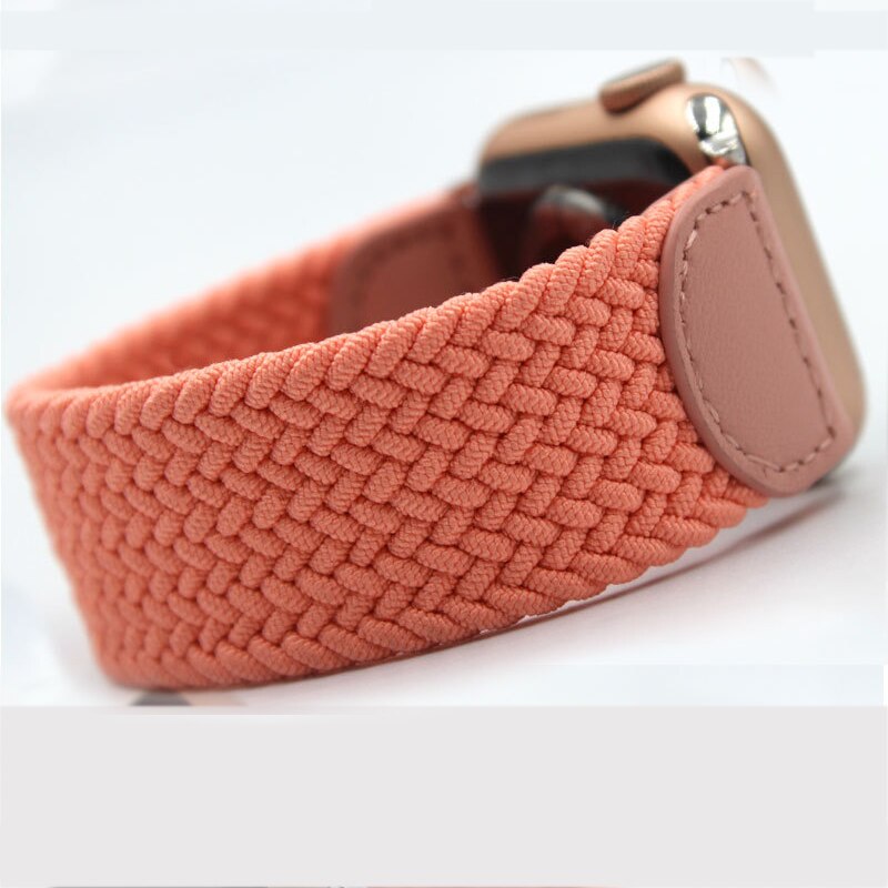 Nylon Braided Solo Loop Elastic Strap for Apple Watch Series 6 Se Band for IWatch Serie 6 5 4 3 Bands Belt Bracelet 40mm 44mm