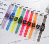 New Transparent Silicone Strap for Apple Watch Series Se 6 5 4 3 2 Band 40mm 44mm for Iwatch Se 5 4 3 Waterproof Strap 38mm 42mm