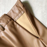 Women Office Midi Elegant High Waist A-Line Skirt Korean Style Green Office OL Skirt