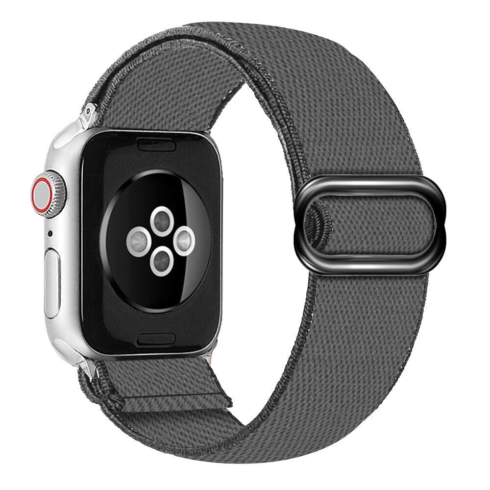 Braided Nylon Loop Elastic Buckle for Apple Watch Band 44mm40mm SE 65 Leopard Bracelet Strap on Smart iWatch Series 38mm42mm 432