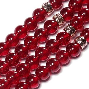 Handmade Beaded Bracelet for Apple Watch Band 38mm 40mm 42mm 44mm Iwatch Series 5/4/3/2/1 Elastic Stretch Pearl Straps Bling Red