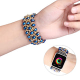 Dressy Straps Replacement for Apple Watch Bands 5 Bracelet iWatch Series 44mm 40mm Band Strap Woman Bling Accessories Black Bead