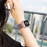 strap+Diamond Case for Apple Watch 38mm 40mm 44mm 42mm Stainless Steel strap Milanese Loop Bracelet for iWatch 5 4 3 2 1 bands