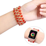Dressy Straps Replacement for Apple Watch Bands 5 Bracelet iWatch Series 44mm 40mm Band Strap Woman Bling Accessories Black Bead