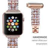 Luxury Diamond strap for apple watch series 5 4 40mm 44mm Bracelet women Stainless Steel band for iWatch series 3 2 1 42mm 38mm