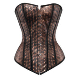Women Gothic Skull Print Overbust And Underbust Corset Waist Trainer Body Shaper Slim Corset Sexy Bustier Lingerie Top Plus Size