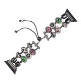 Diy Gem Agate Strap For Apple Watch 5 Band 40mm 44mm 38mm 42mm Woman Jewelry Design Beaded Bracelet Belt Iwatch Series 5 4 3 2 1