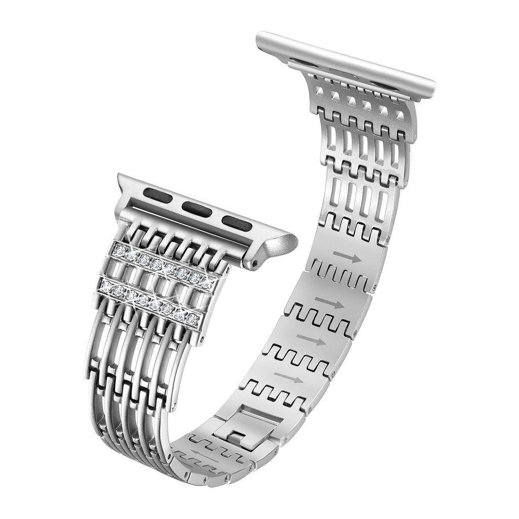 Diamond Stainless Steel Strap For Apple Watch Band Bracelet Women Wristband