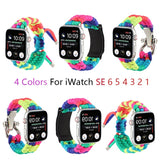 nylon Weave Band for apple watch strap 6 SE 5 4 44mm 40mm Breathable Bracelet Belt for iWatch Bands 6 SE 3 2 38mm 42mm watchband