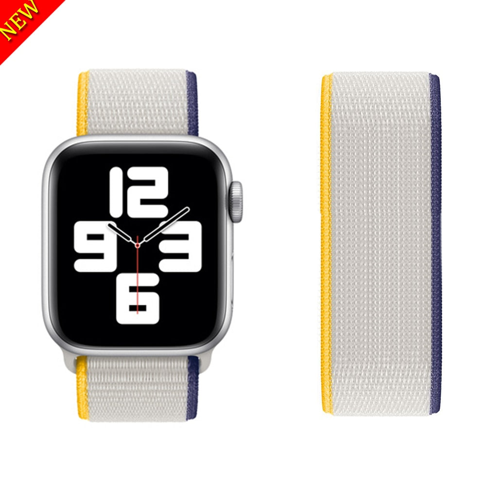 Nylon Loop Strap For Apple Watch 6/SE/5/4 42MM 44MM Band Replacement Wristband For iwatch 3/2/1 38MM 40MM Bracelet Accessories