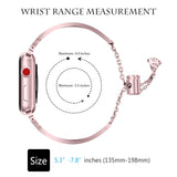 Women Diamond strap For Apple Watch band 38mm 42mm iWatch 5 4 band 40mm 44mm stainless steel strap Series 3/2/1 Accessories