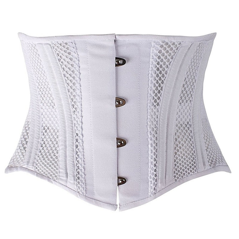 Underbust Corset Plus Size Women's Corsets Top Bustiers Waist Trainer Corselet Belly Sheath Breathable Mesh Slimming Belt