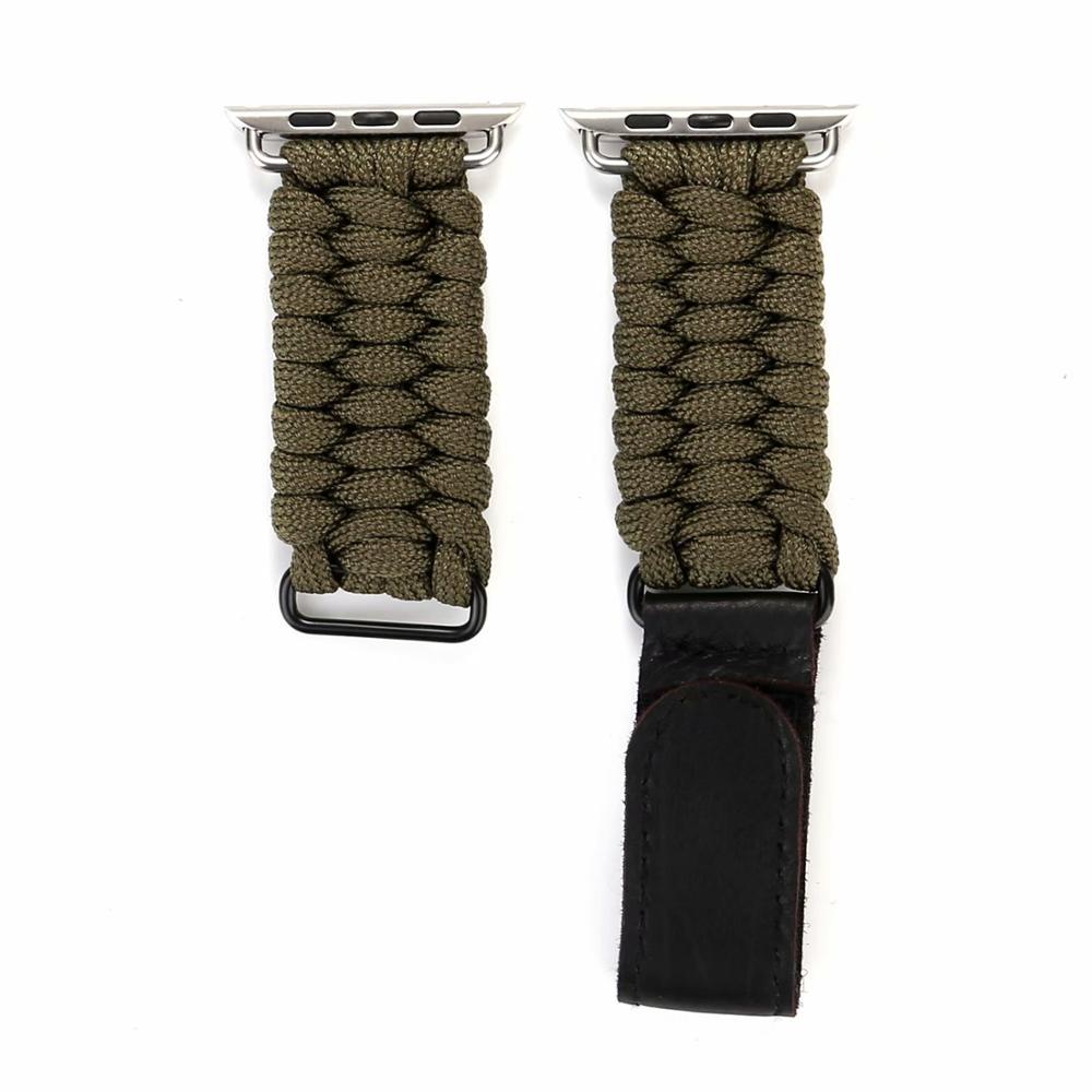 Strap for Apple Watch Band series 1/2/3 42mm 38mm WristBand Bracelet for iwatch 4/5 40mm 44mm Outdoor Sports Woven Nylon Rope