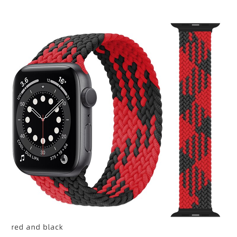 Solo Loop Nylon strap for Apple Watch Band Braid 44mm 40mm 38mm 42mm Elastic Sports Bracelet iWatch series 3 4 5 se 6 strap