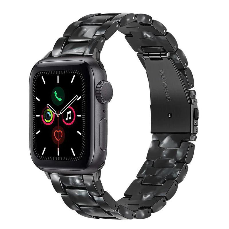 Black Bloom Resin Band For Apple Watch