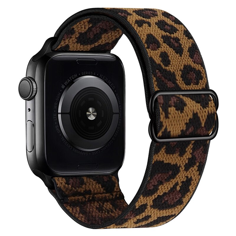 Adjustable Elastic Nylon solo Loop Strap for Apple watch band 44mm 40mm 38mm 42mm Scrunchie bracelet iWatch series 3 4 5 6 se