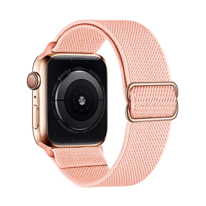 New Sport Solo Loop Band for Apple Watch Series 6 Se 5 4 3 Fabric Nylon Bracelet for IWatch 44mm 40mm 38mm 42mm Free Adjustment