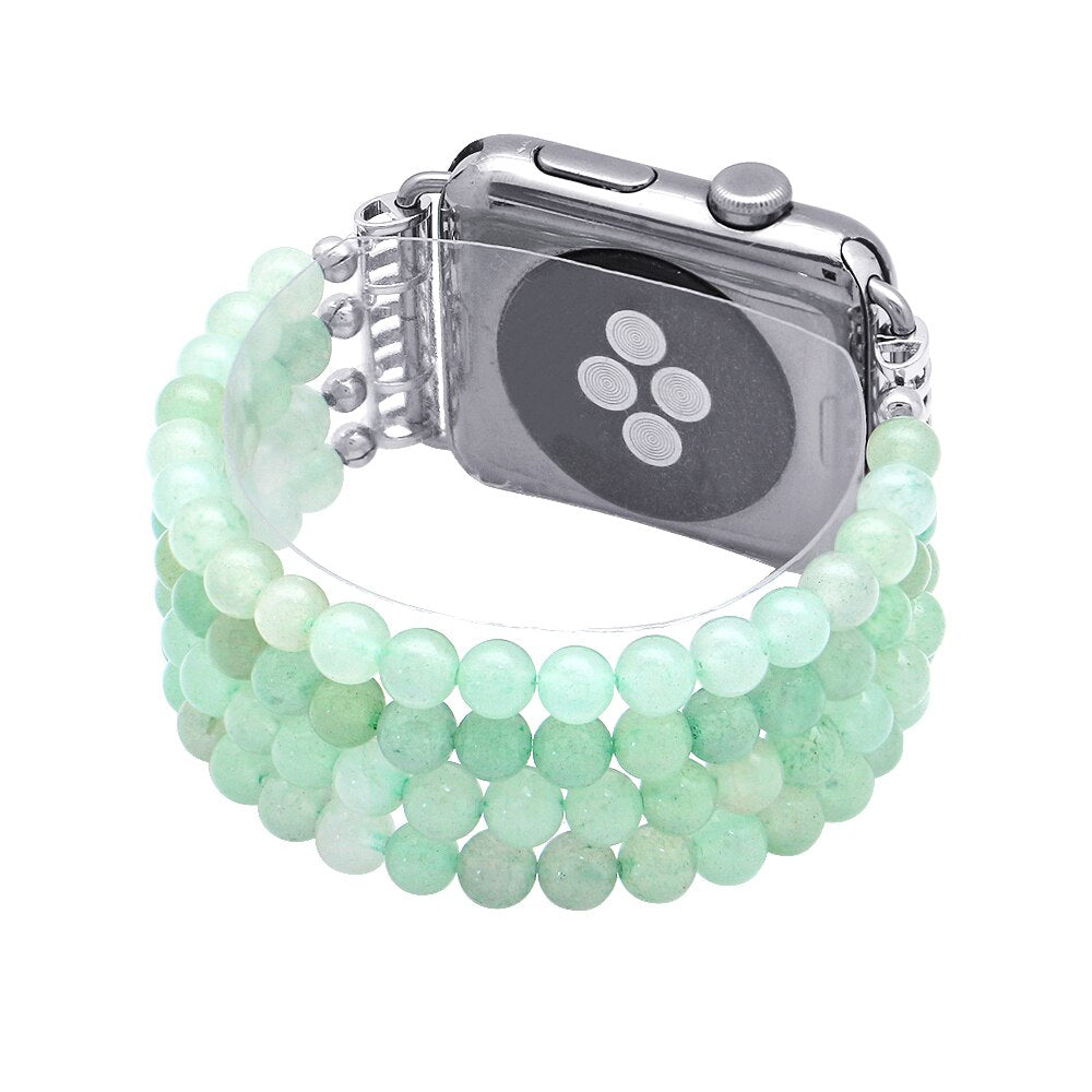 Fashion Jewelry Watch Strap for Iwatch 5 4 3 Bracelet Bead String Wristband Replacement Apple Watchband Women Girl Wriststrap